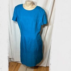 Shomi blue silk dress petite 14